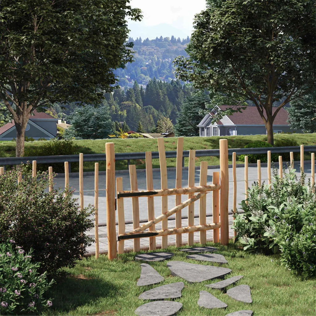 Cancello della recinzione arcuato 100 x 90 cm Altro materiale 42040682