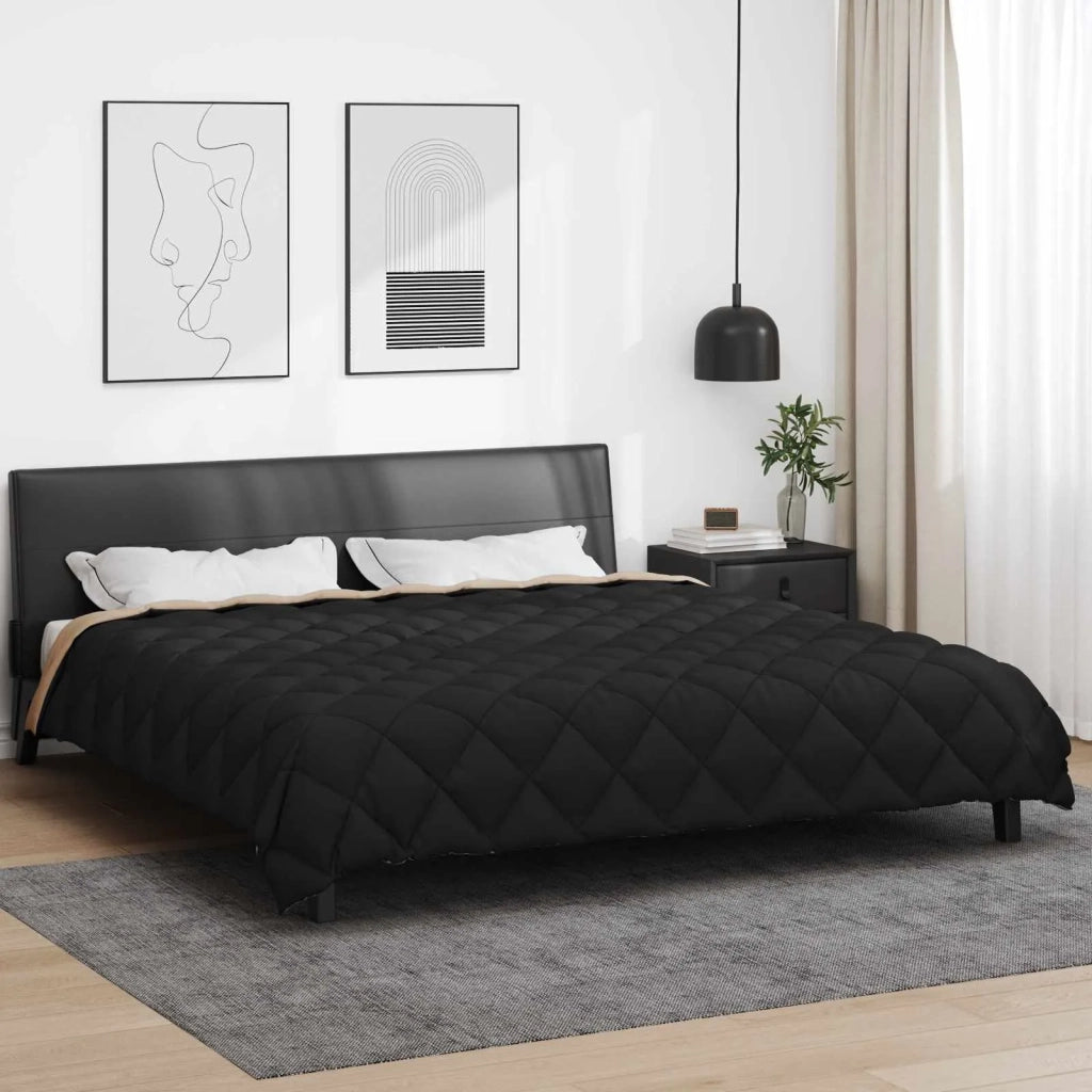Duvet Invernale Nero e Talpa 200 x 220 cm Microfibra 42025736