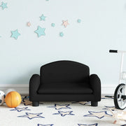 Divano per Bambini-Sofa-Divanetto Nero 50x40x30 cm in Tessuto