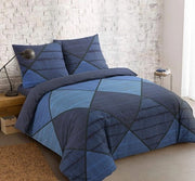 Duvetta reversibile 140 x 200 cm con 1 cuscino con 100% cotone