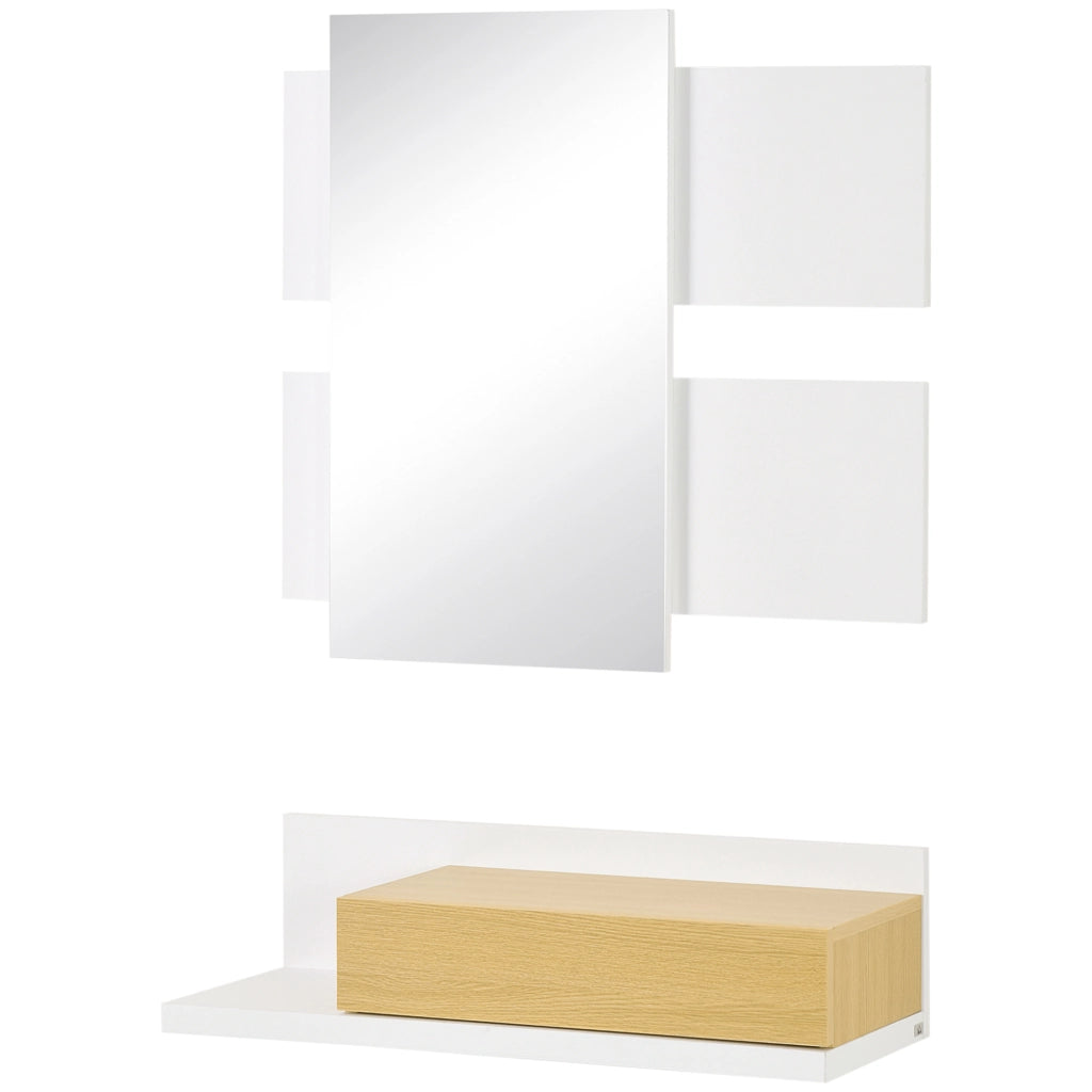 Mobile da Ingresso con Specchio e Cassetto ¨C Xylo ¨C Legno Bianco 40x70cm