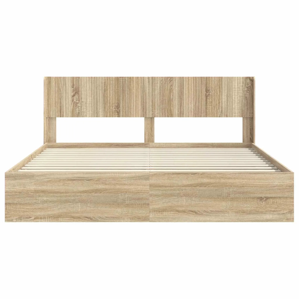Letto da camera | Struttura del letto con stoccaggio e testata 3 pcs