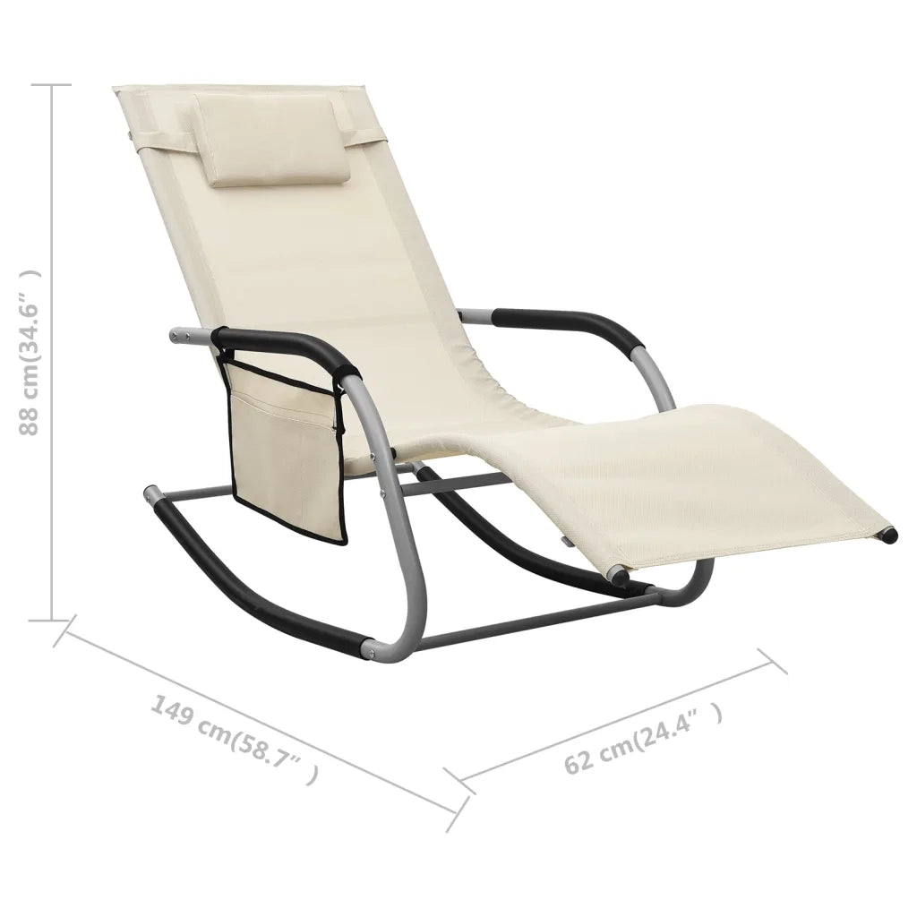 Lettini Prendisole in Textilene 2 pz Crema e Grigio 310510