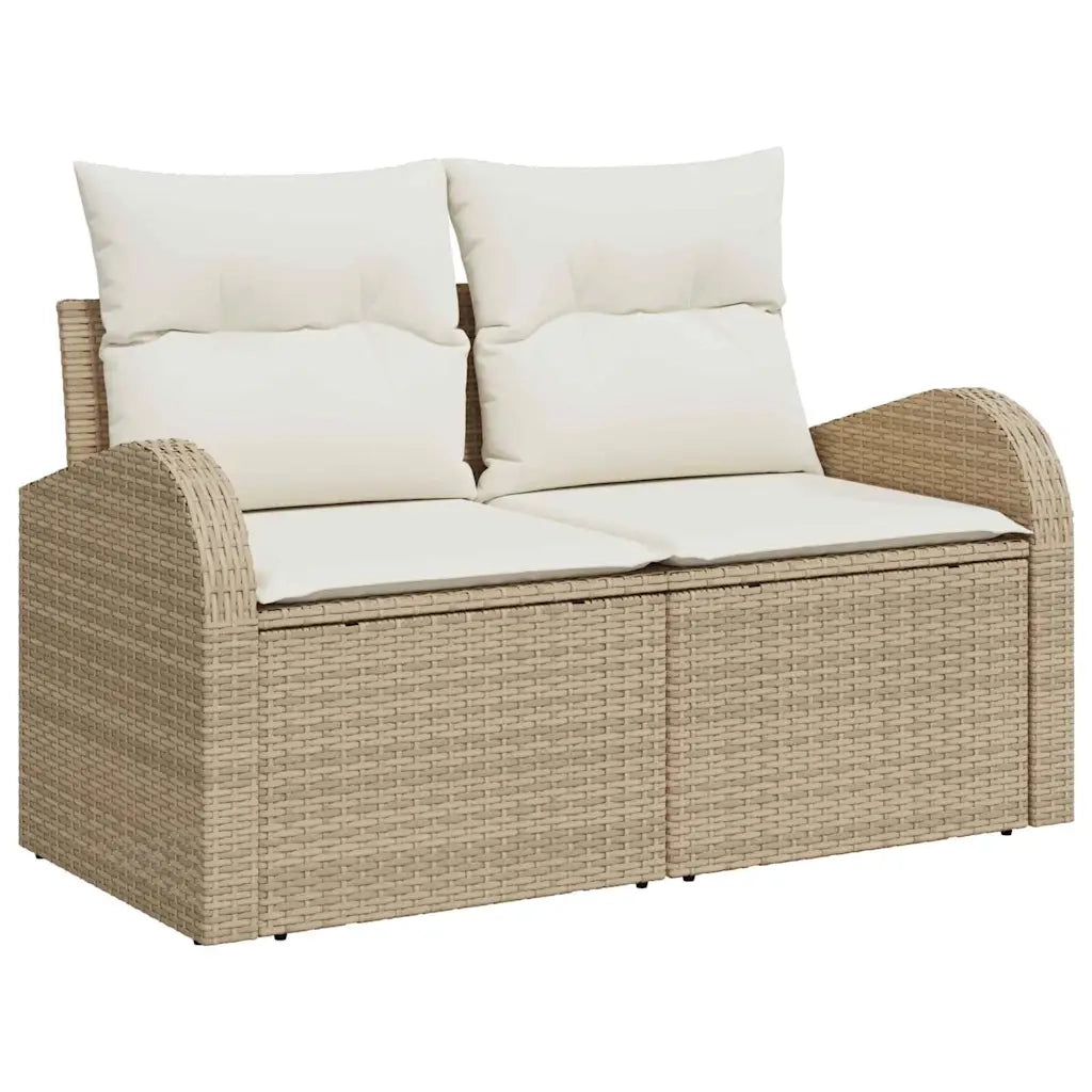 Set di divani con cuscino 5 pcs Beige Poliestere