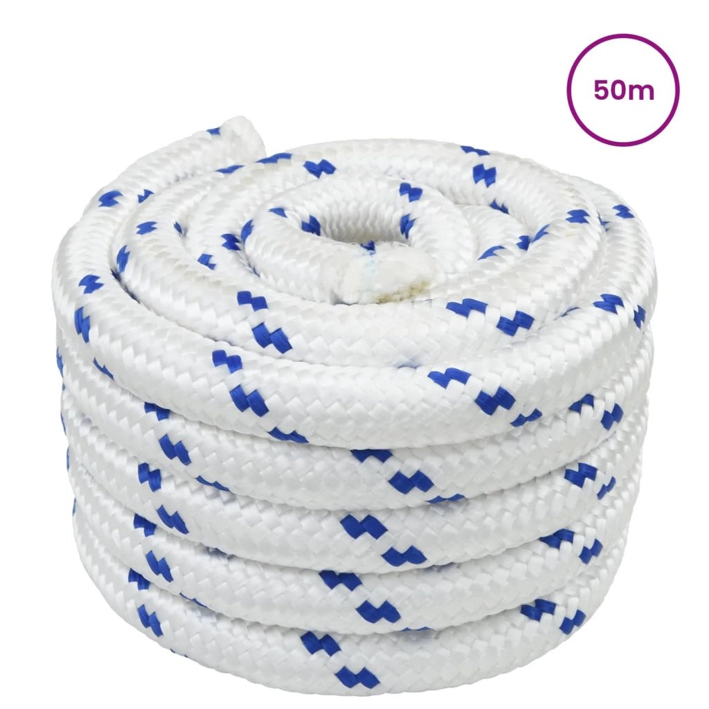 Corda da Barca 50 m 3 Bianco e Blu PP 42029548