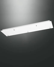 3481-54-102 EDISON MONTATURA BIANCA RETTANGOLARE 5 FORI 90x25cm
