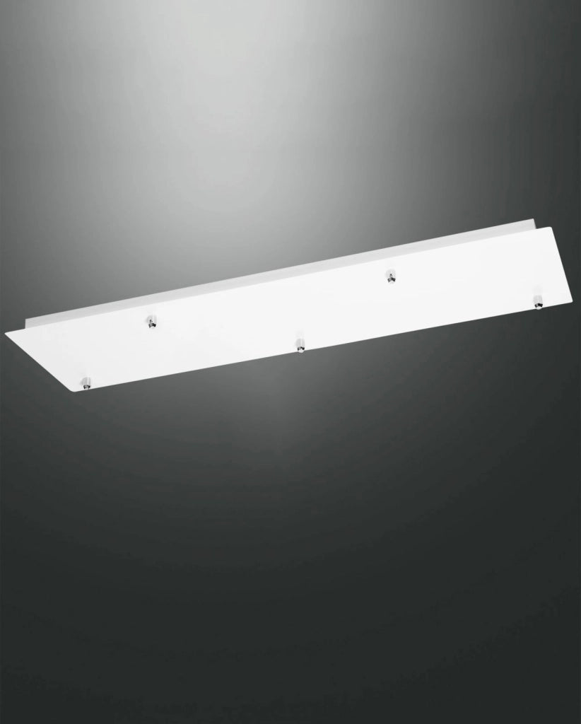 3481-54-102 EDISON MONTATURA BIANCA RETTANGOLARE 5 FORI 90x25cm