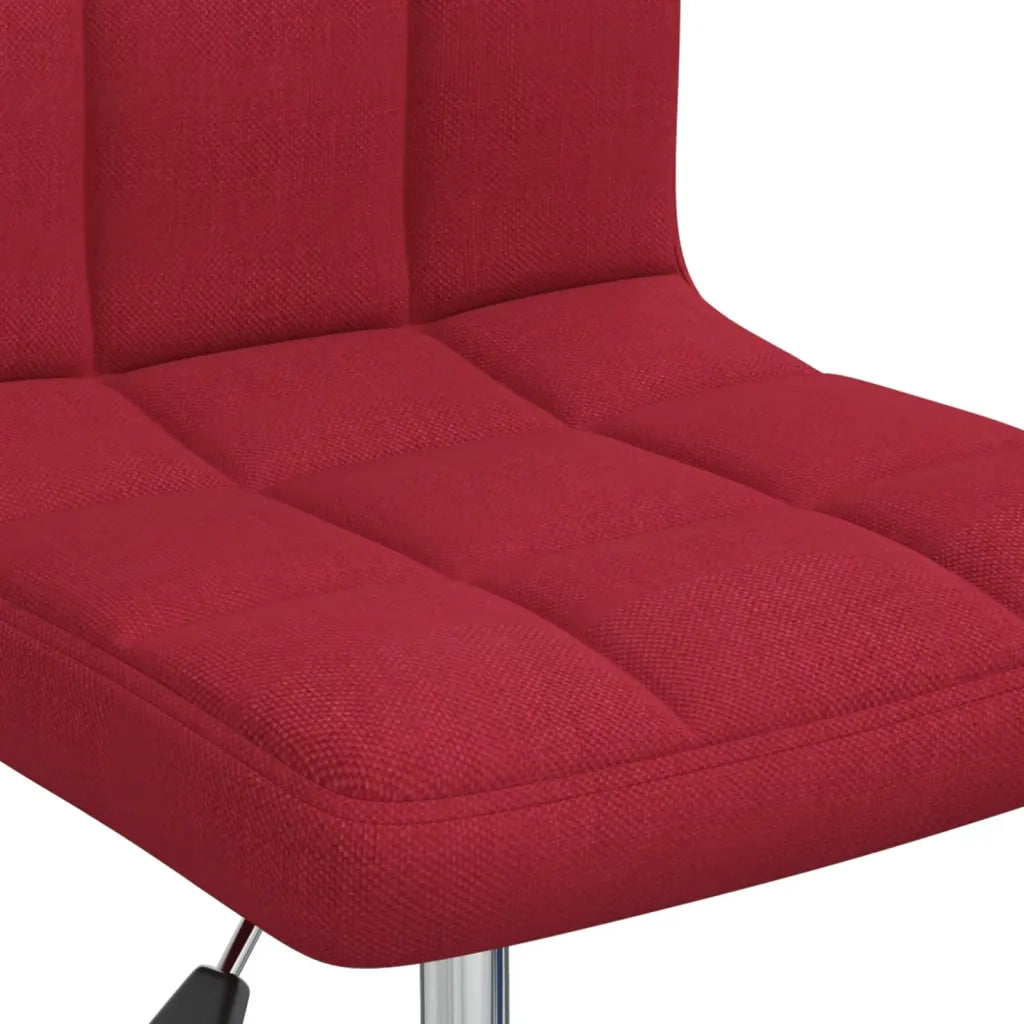 Sedia da Ufficio Girevole Rosso Vino in Tessuto 334321