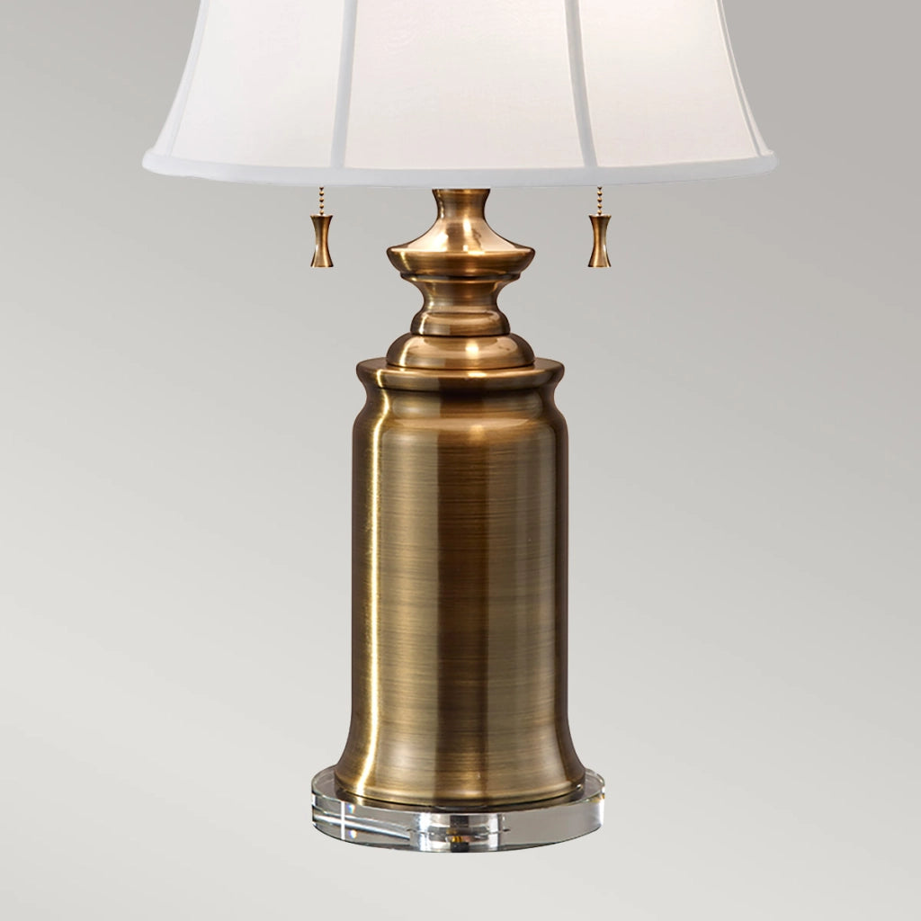 Lampada tavolo classica ottone Stateroom E27 68cm Feiss