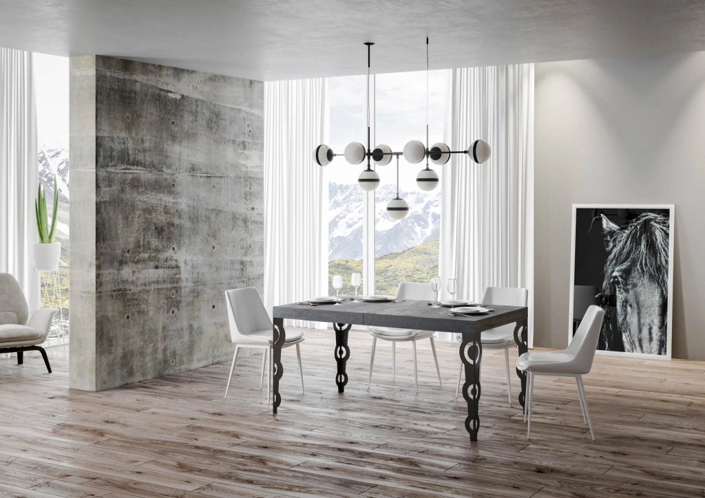 Tavolo Allungabile 140-244x80x77 cm Karamay Cemento