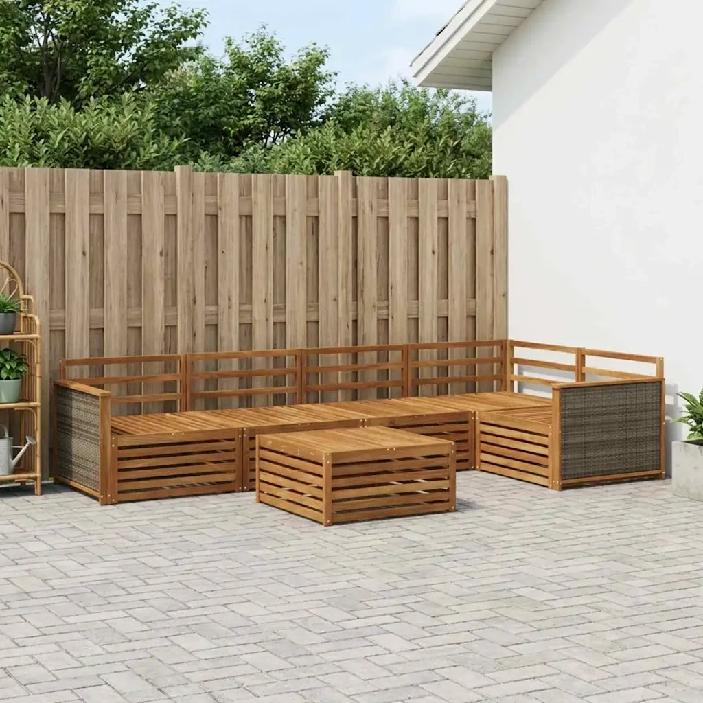Set di divani da esterno 6 pcs Naturale 3383377