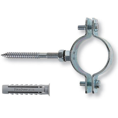+ COLLARI PESANTI IN ACCIAIO CON VITE E TASSELLI CPS- pz. 2 x 1 1/4- FISCH- pezzi 1