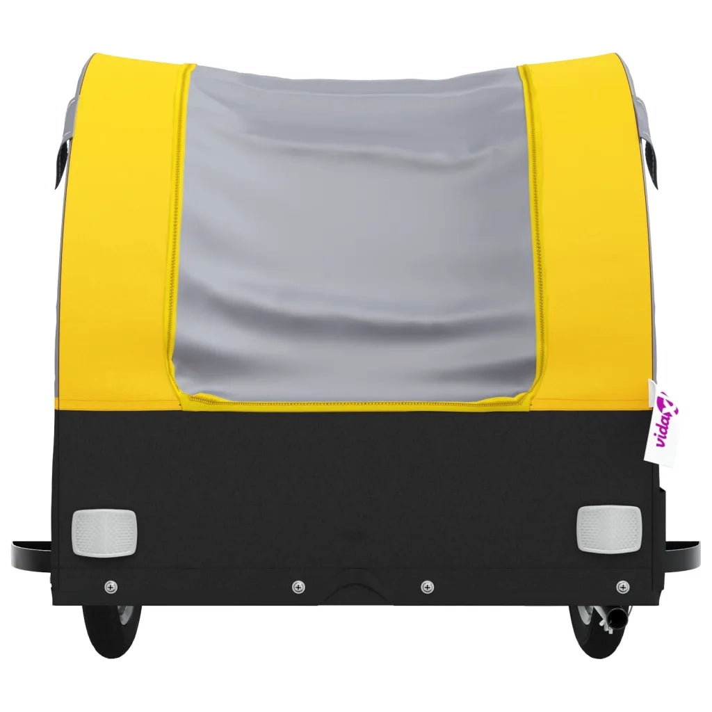 Rimorchio da Bici Nero e Giallo 30 kg in Ferro CFW9125492