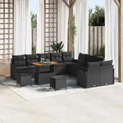 Set Divano da Giardino 13 pcs Nero polyrattan 3362324