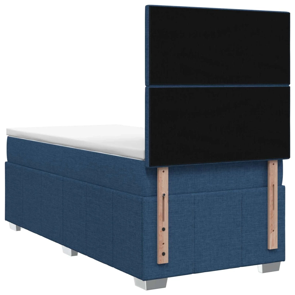 Letto box spring con materasso Blu 100 x 200 cm Tessuto 3454077