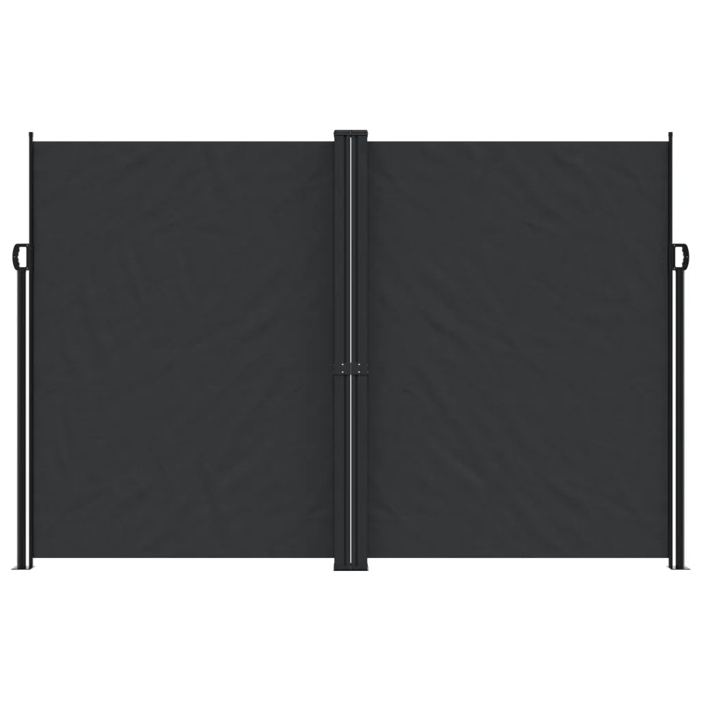 Tenda da Sole Laterale Retrattile Nera 220x1200 cm 4004864