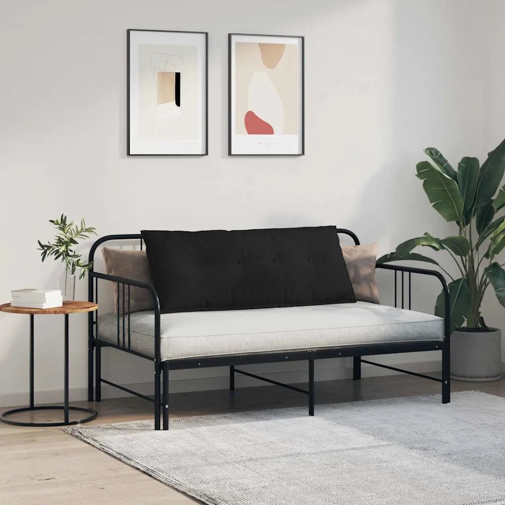 Cuscino per Schiena | Cuscino dorsale Nero 120 x 19 x 50 cm Tessuto
