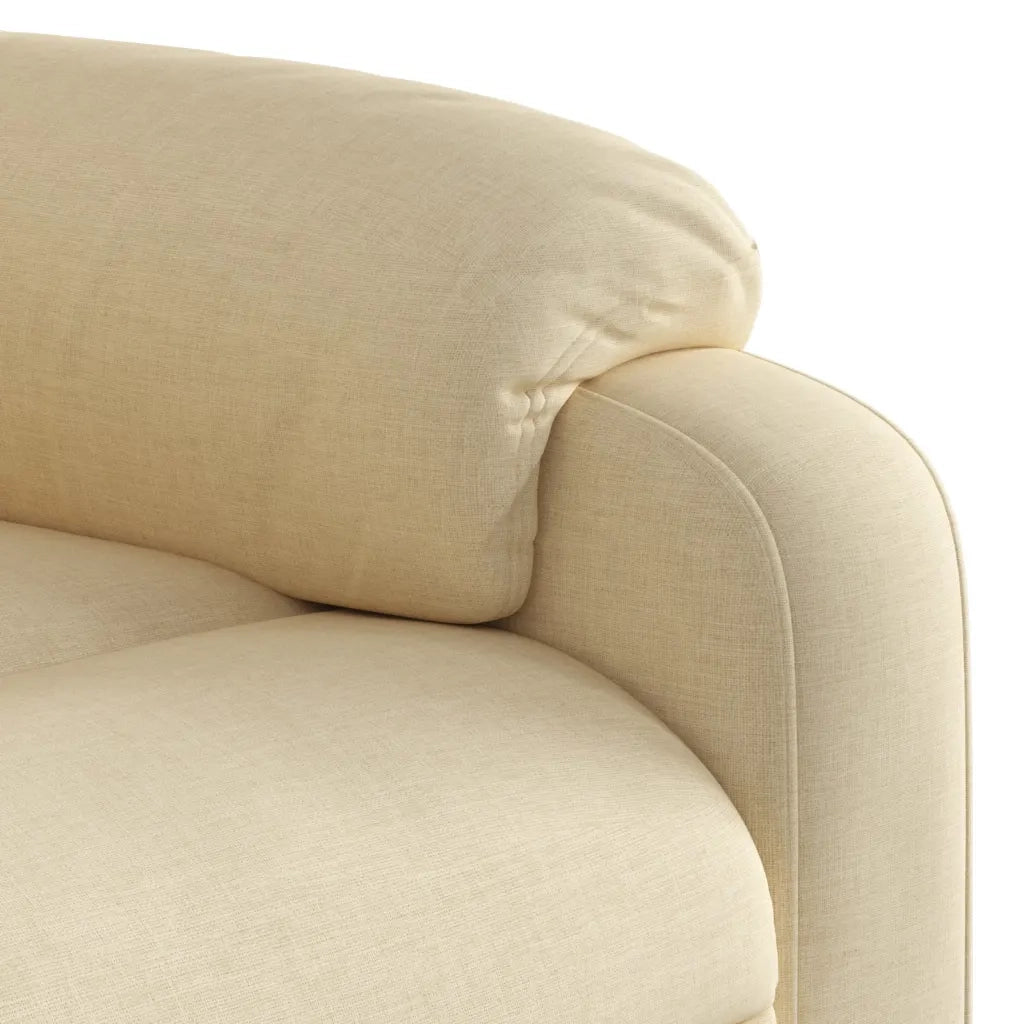 Poltrona | Sedia Relax Reclinabile in Tessuto Crema
