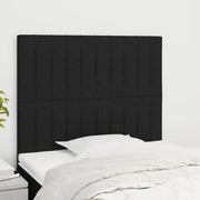 Testiera-Testata-Testiera Decorativa Nera 90x5x118/128 cm Tessuto 992541