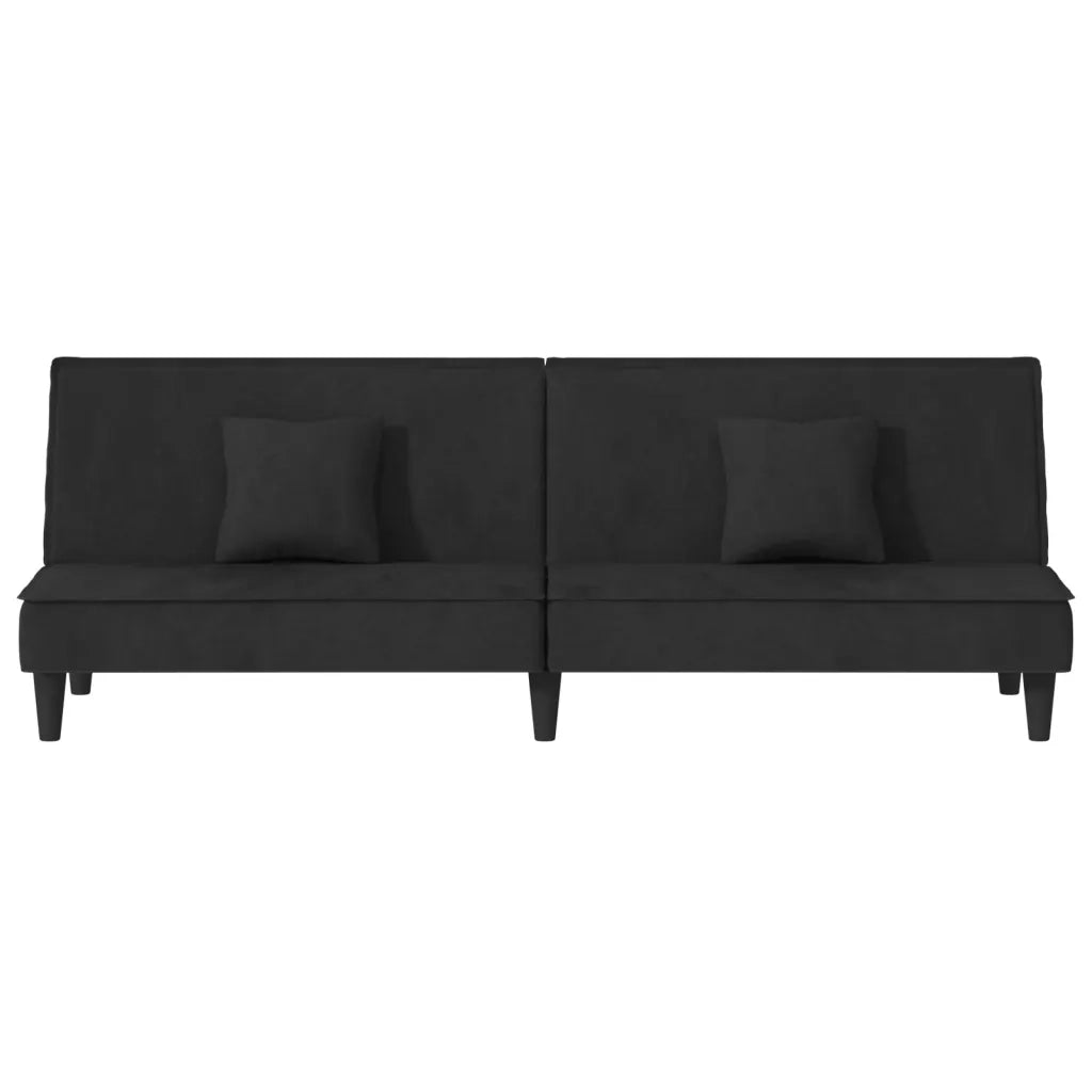 Divano Letto Nero in Velluto 351911