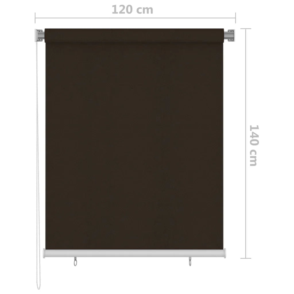 Tenda a Rullo per Esterni 120x140 cm Marrone 312968