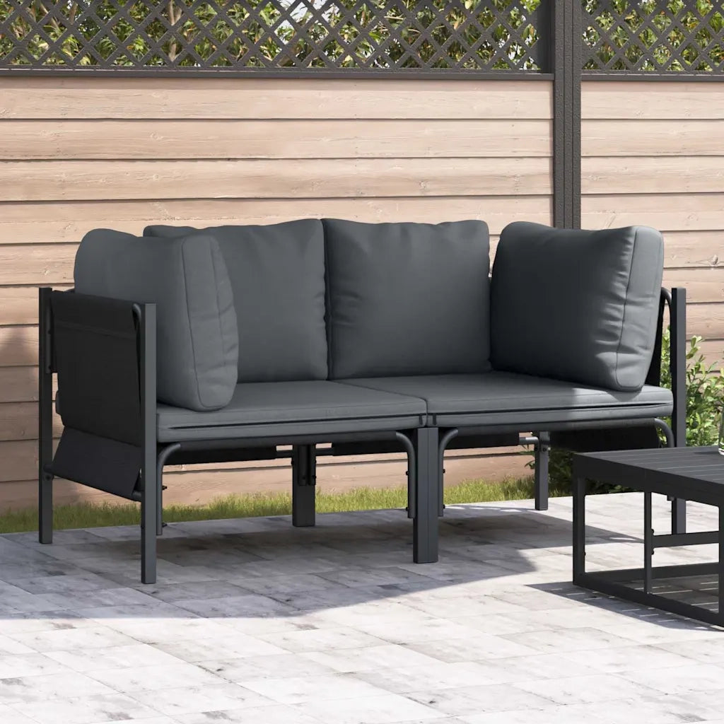 Mobili da Esterno 2 pcs Antracite 80 x 80 x 71 cm Acciaio