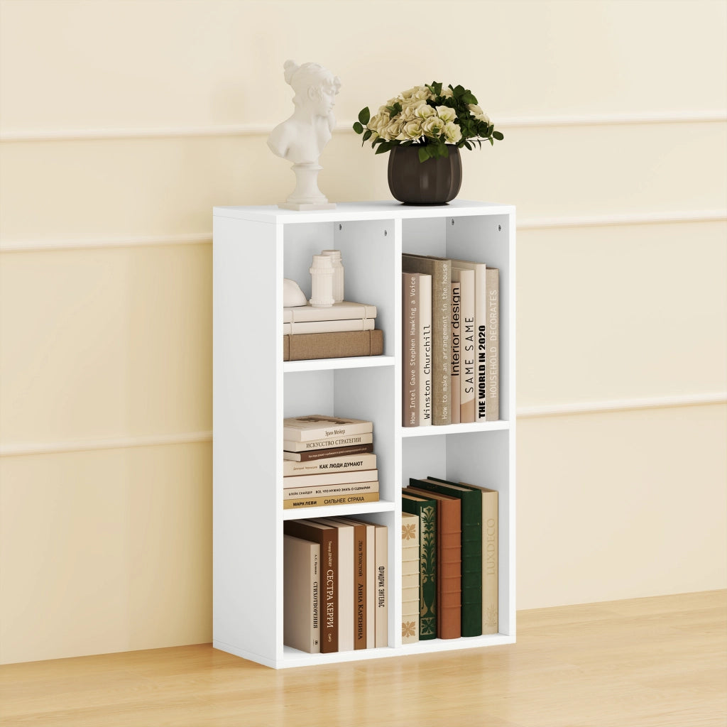Libreria 2 livelli 5 scomparti ¨C Xylo ¨C Truciolato bianco