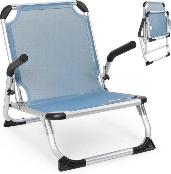 Sedia da Spiaggia Opaca in Alluminio - Blu - 120 kg