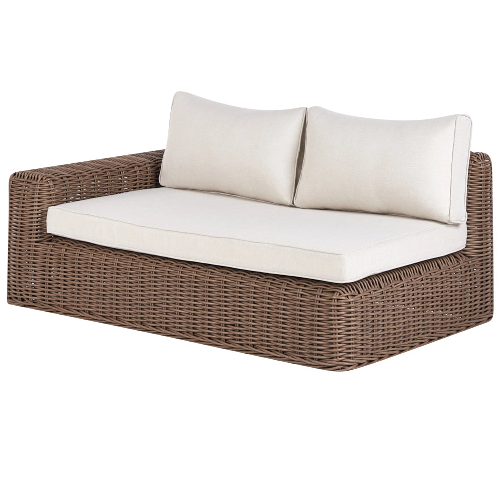 Set da giardino in vimini PE Rattan grigio con cuscini 6 posti marrone esterno elegante