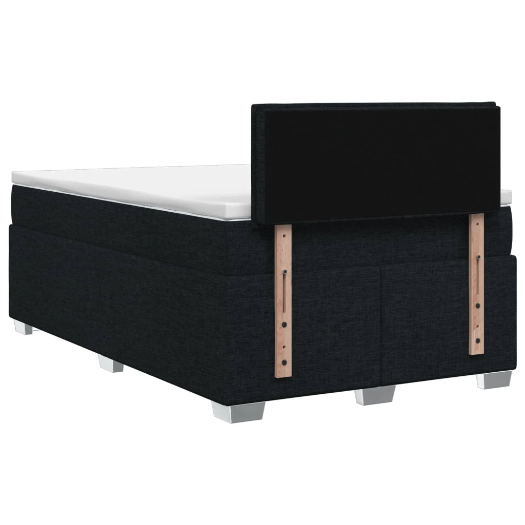 Letto con Box Spring, Materasso e LED Nero 120 x 190 cm Tessuto 3451891