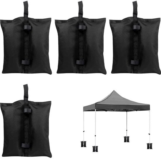 Zak per Stabilizzatore 4 Stuks - Sostenibile - Chiusura con Cerniera - Reso Resistente - Sacca per Pieghezze - Per Stabilizzatore per Tenda Estensibile