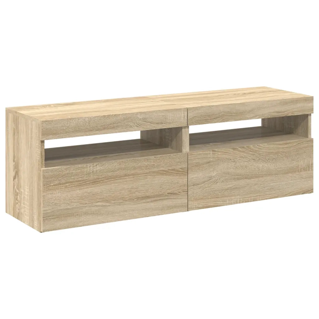 Mobili Porta TV con LED 2 pz | Armadietto TV | Mobile Porta TV Rovere Sonoma 60x35x40 cm