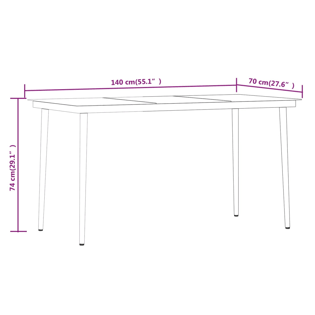 Set da Pranzo da Giardino 5 pz con Cuscini Beige 3099457