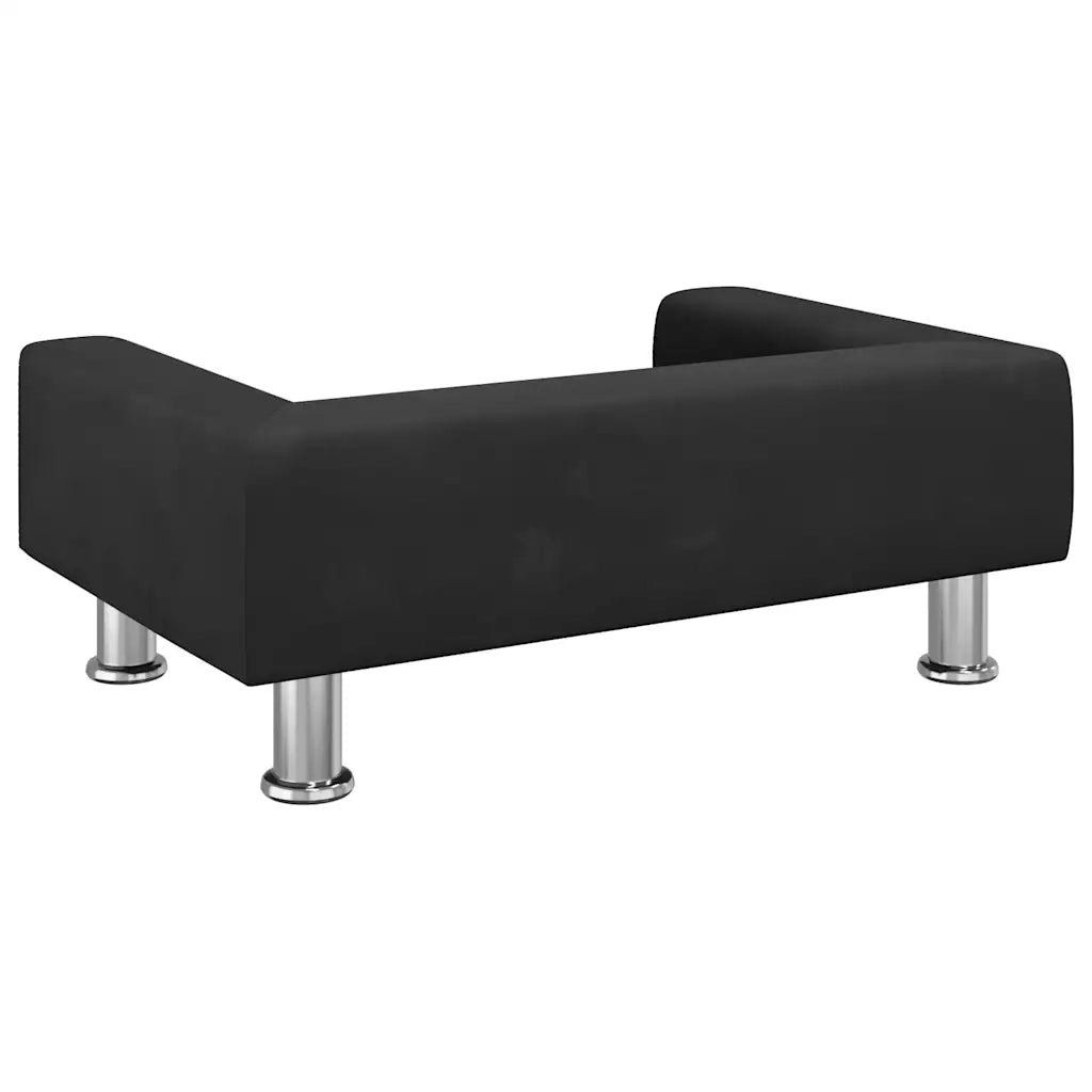 Divano per Bambini-Sofa-Divanetto Nero 70x45x26,5 cm in Velluto