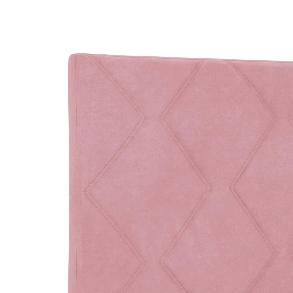 Letto con contenitore e materasso Rosa 200 x 200 cm Velluto 3459776