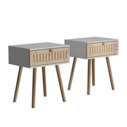 Vicco Comodino Bianco/pino 40 x 47 cm Set di 2