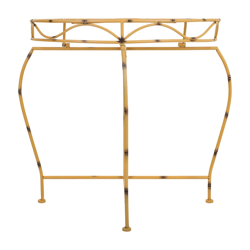 Mobile da ingresso in ferro battuto giallo 75x37x75h