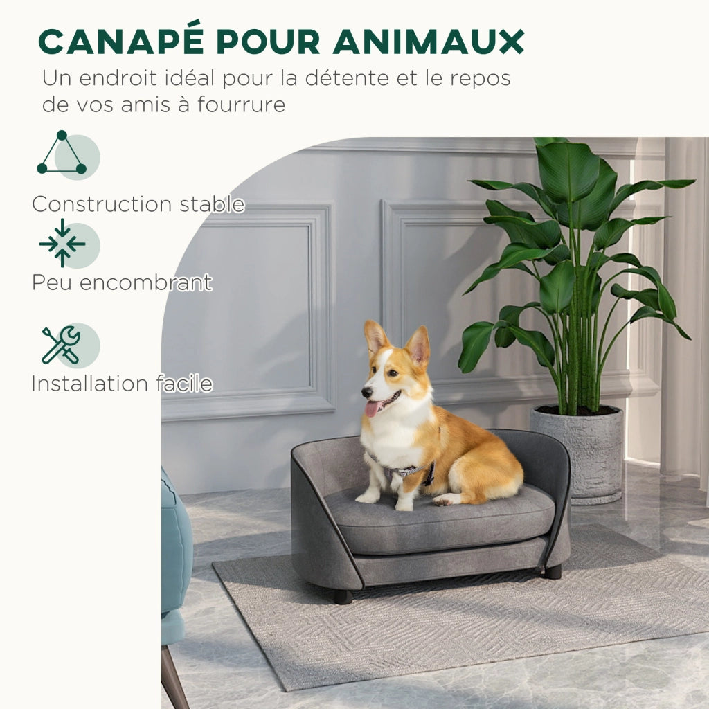 Divano per cani con cuscino ¨C Minimal ¨C grigio
