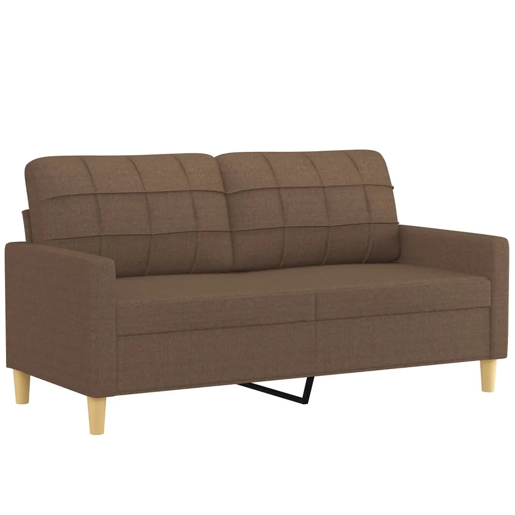 Set di Divani 3 pz con Cuscini Marrone in Tessuto 3201301