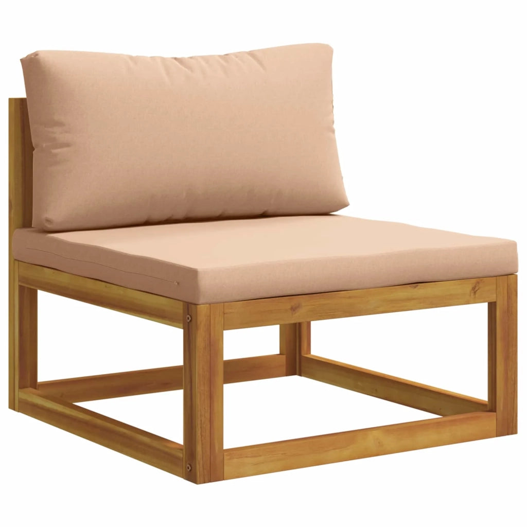 Set Salotto da Giardino Componibile 9 Pezzi Naturale 3417287