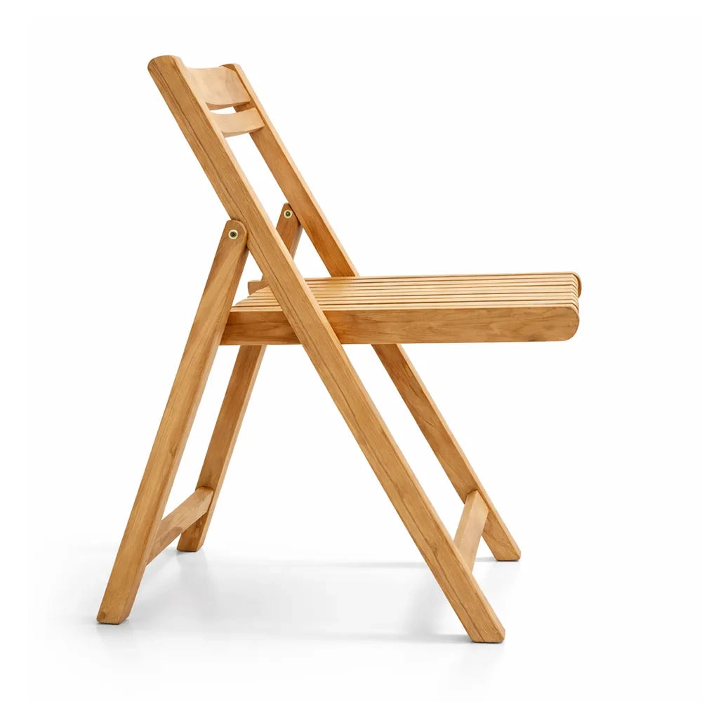 Set di 2 Sedie Pieghevoli in Legno Teak - Silla