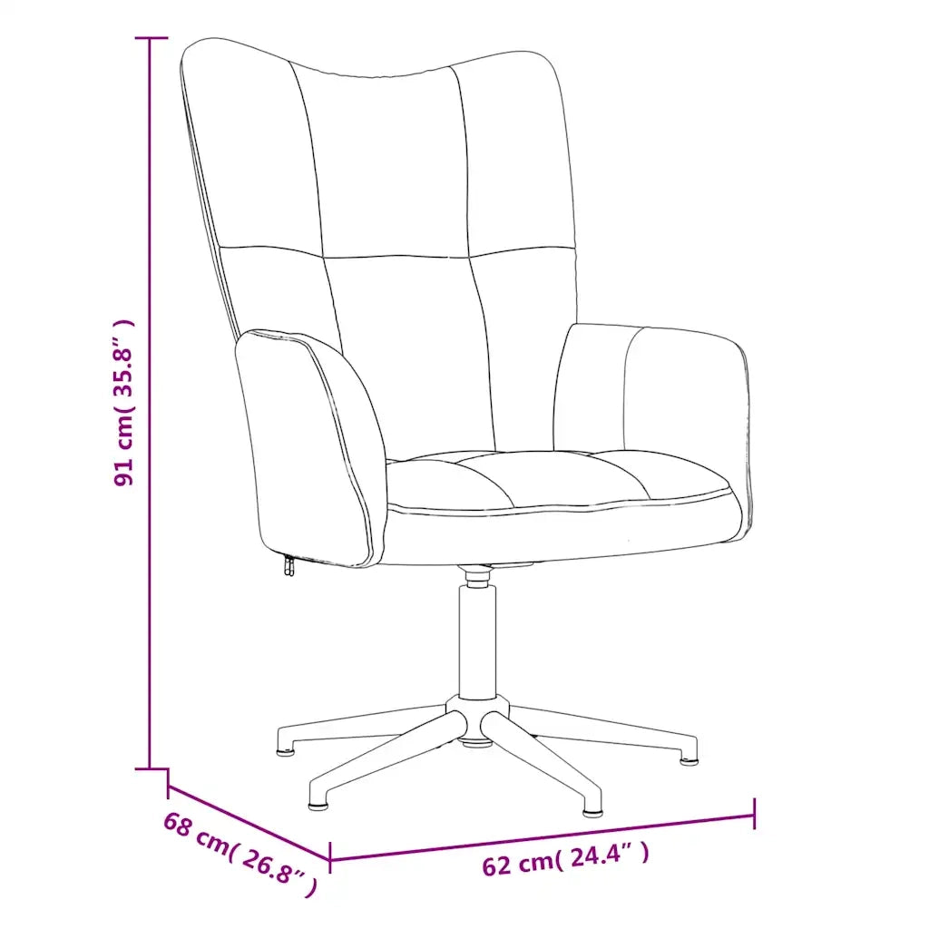 Sedia Relax Marrone in Velluto 328103