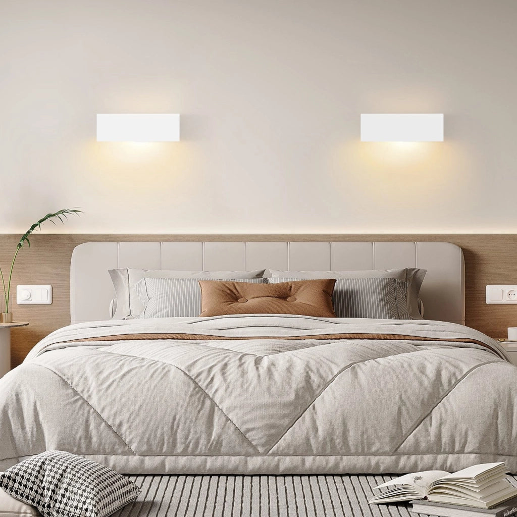 ZMH Applique G9 Lampada in gesso bianco per camera da letto corridoio scale