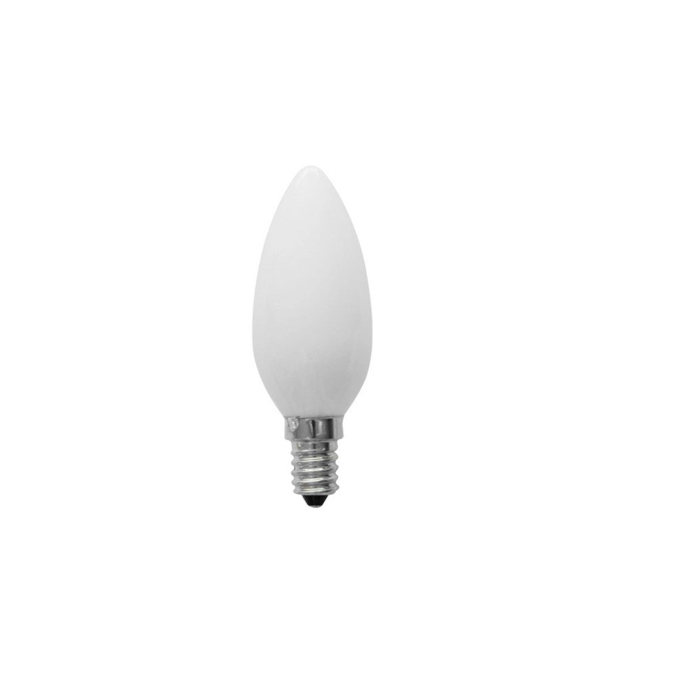 Alca power c35 6w 230v 700lm 3000k e14 lampada oliva a filamento a led vetro bianco