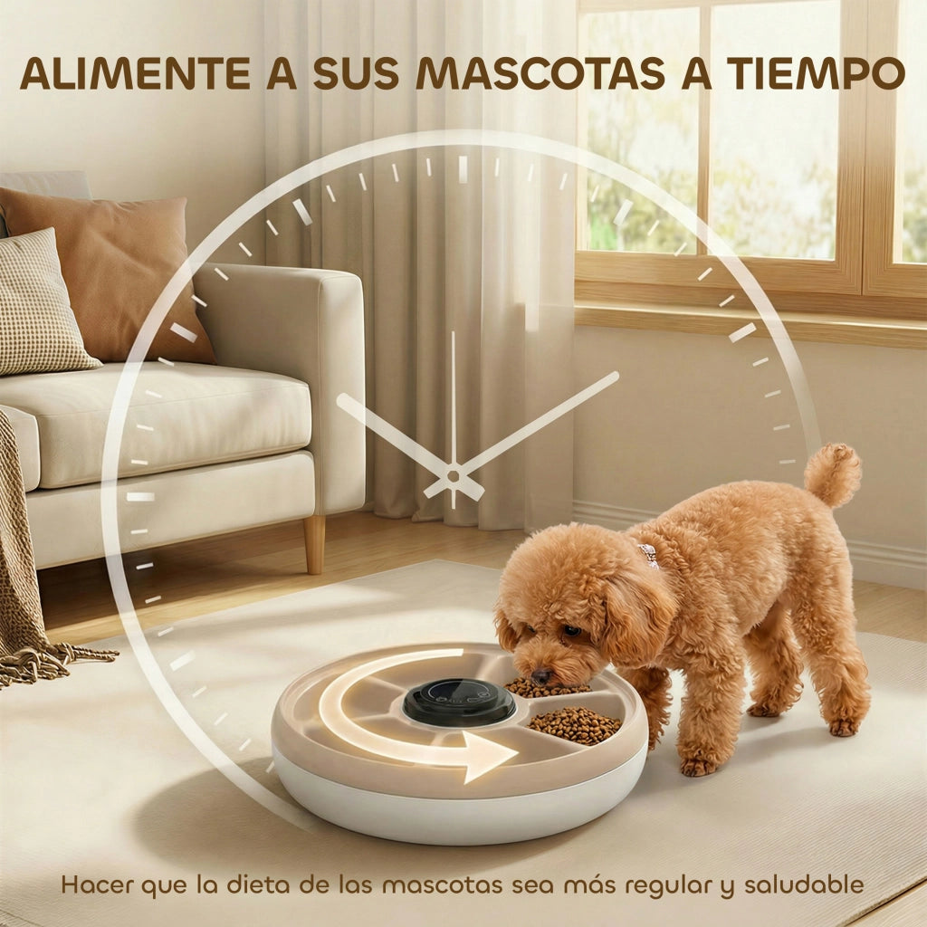 Distributore Automatico Cibo per Cani e Gatti ¨C Xylo ¨C 6 Scomparti Timer Programmabile con Display LED