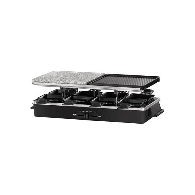 Russell Hobbs 26280-56 Multi Raclette 3 in 1 Griglia Raclette 8 Persone 1400 W Antiaderente Padellini Inclusi colore Nero