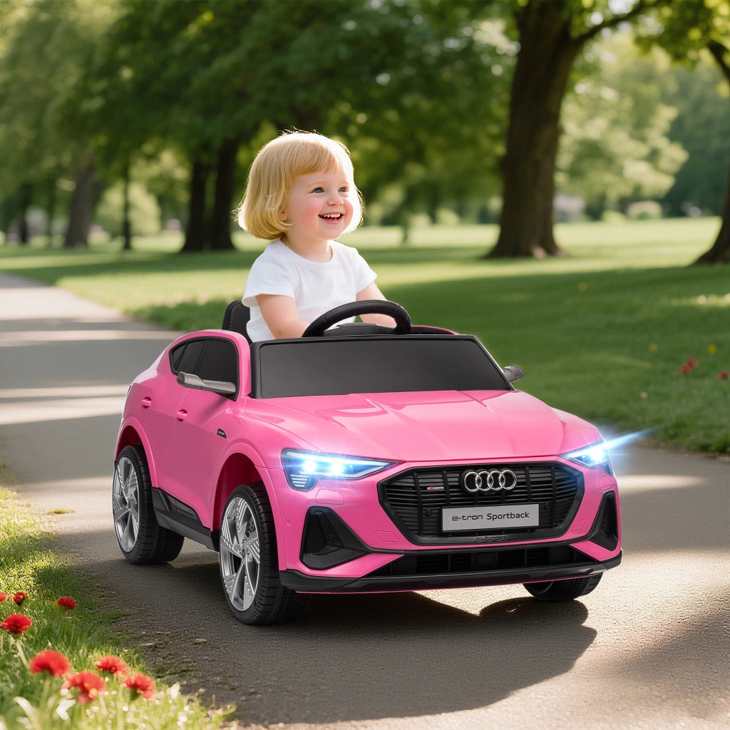 Macchina Elettrica per Bambini 12V con Telecomando Luci e Musica Rosa