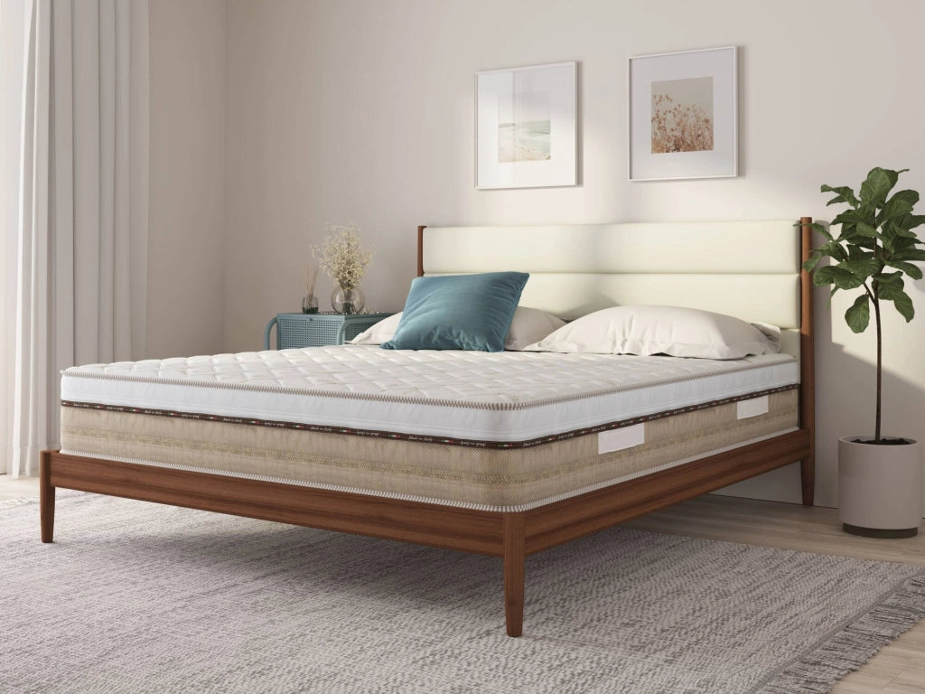 Materasso matrimoniale Cutler, Supporto per il riposo, Materasso per camera da letto, Sostegno per il sonno, Made in Italy, 190x160 h25 cm, Bianco