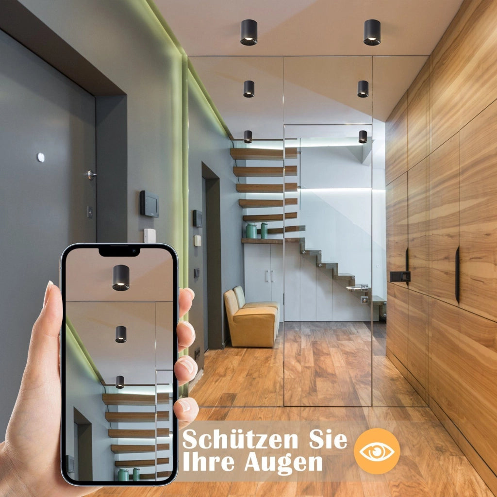 ZMH Faretto da soffitto LED da superficie 7W bianco caldo