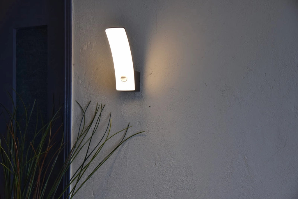 Applique esterna LED PIR KILO 11,5W grigio scuro Lutec